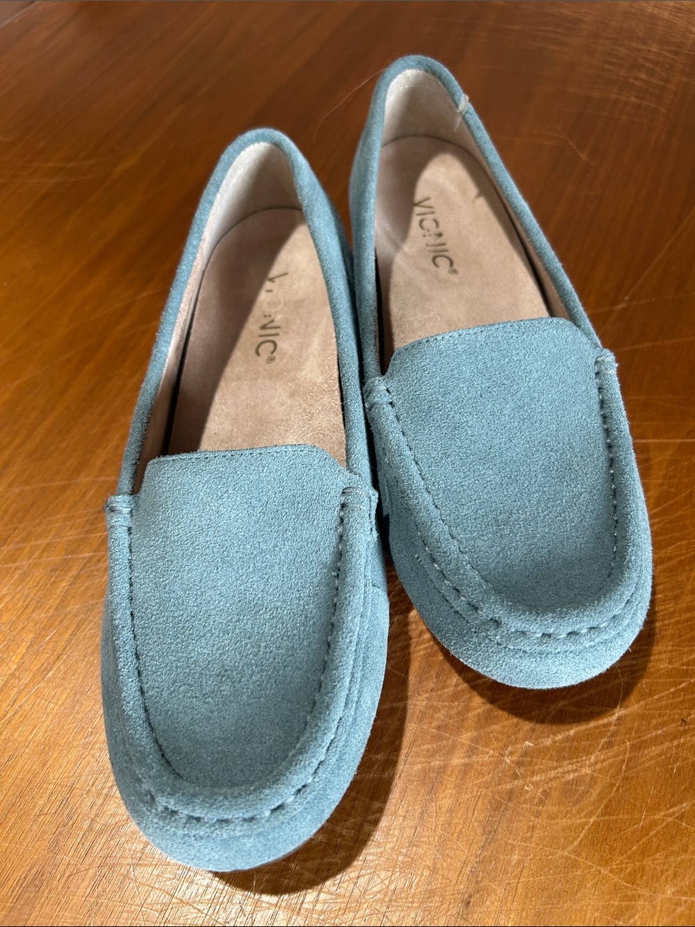 Blue Suede Vionic Loafers